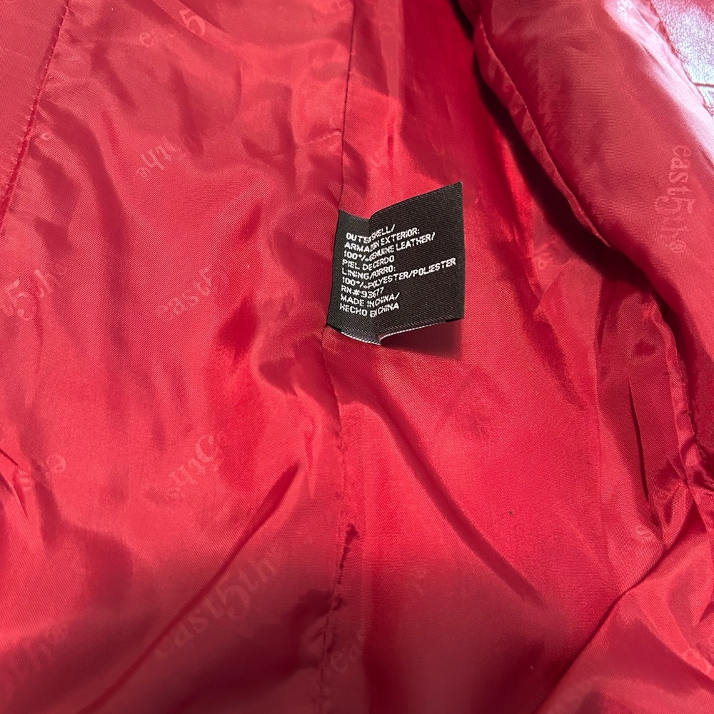 East 5th Deep Red Leather Jacket - Picture 5 of 8